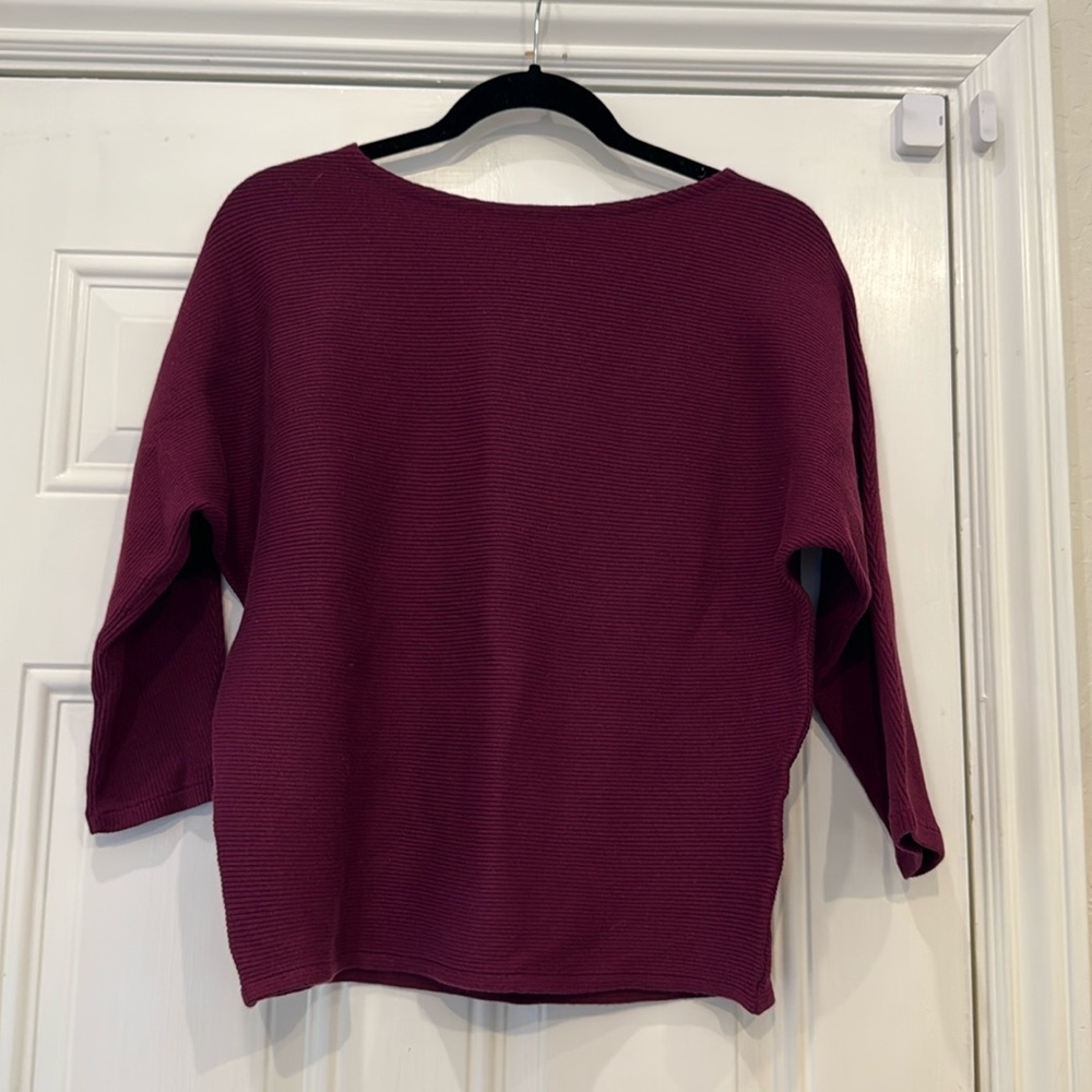 R Label The Reset Ribbed 3/4 Sleeve Pullover